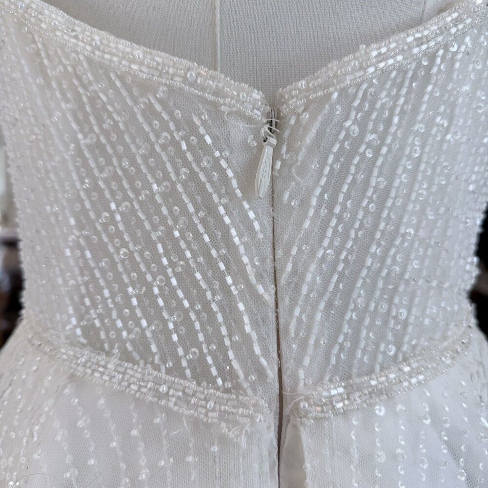 Morilee Rhianna Wedding Dress Size 9/10 Beaded A-Line Bridal Gown Altered #2095 - Picture 7 of 16